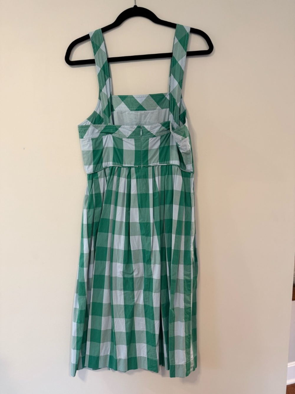J. Crew Green and White Gingham Midi Dress - Picture 2 of 3